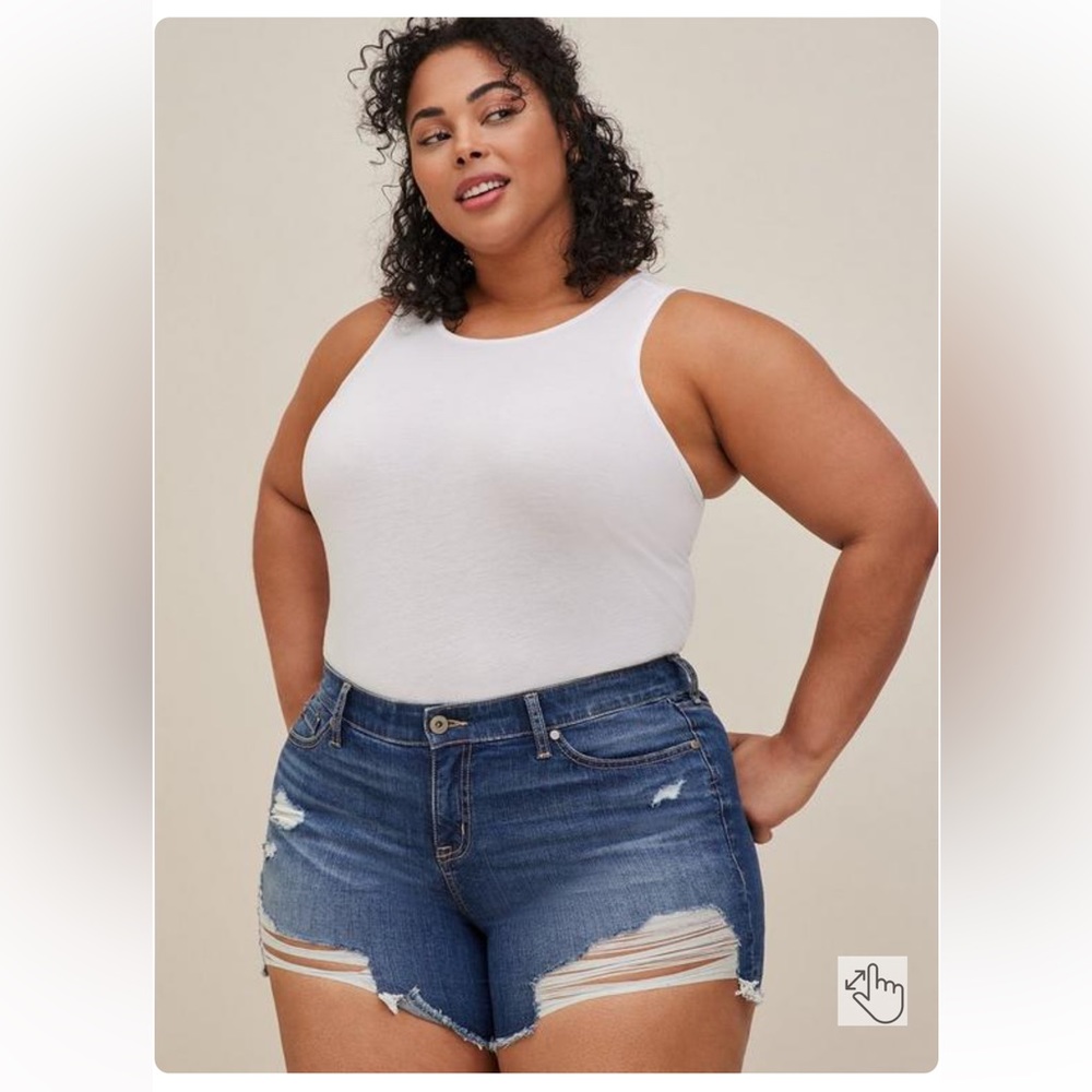 Torrid 5 Inch Vintage Stretch Mid-Rise Short 12 - Picture 9 of 13